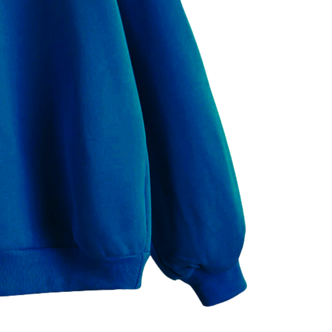 BUZO CUELLO REDONDO STANDAR AZUL REY