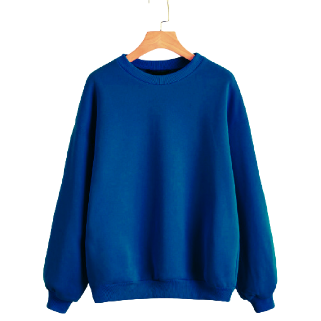 BUZO CUELLO REDONDO STANDAR AZUL REY
