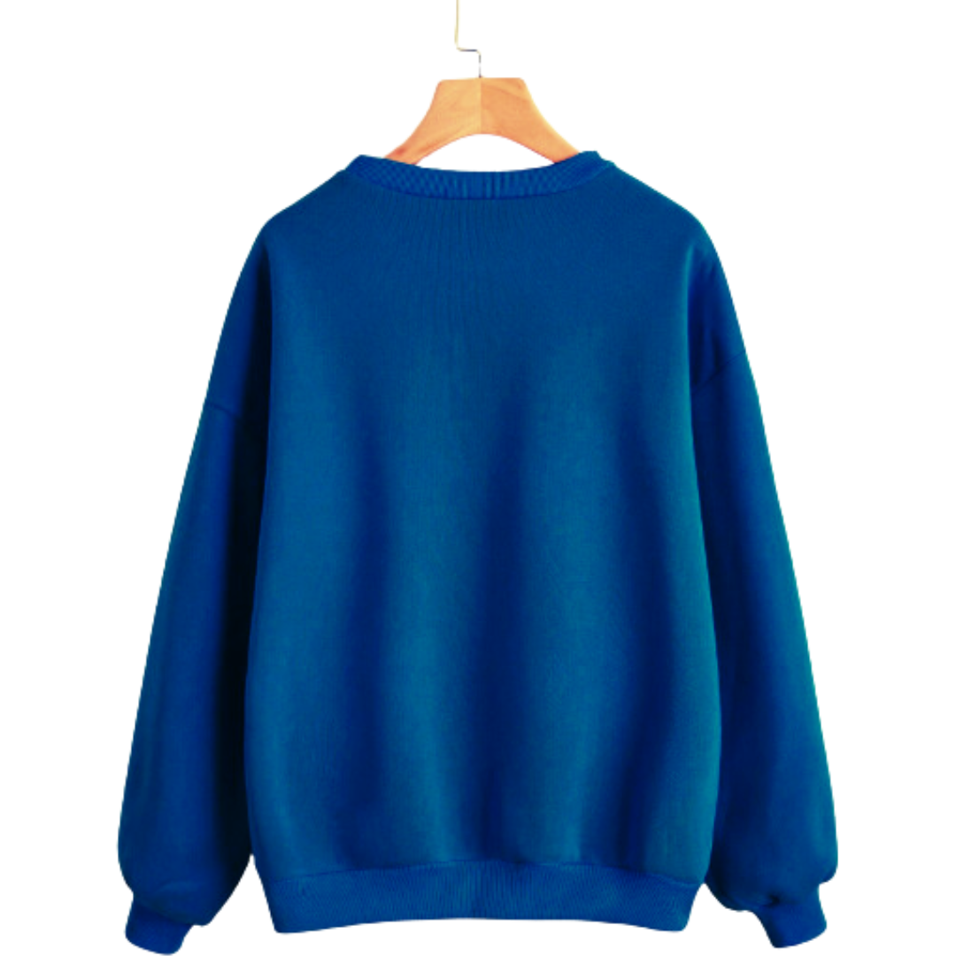 BUZO CUELLO REDONDO STANDAR AZUL REY