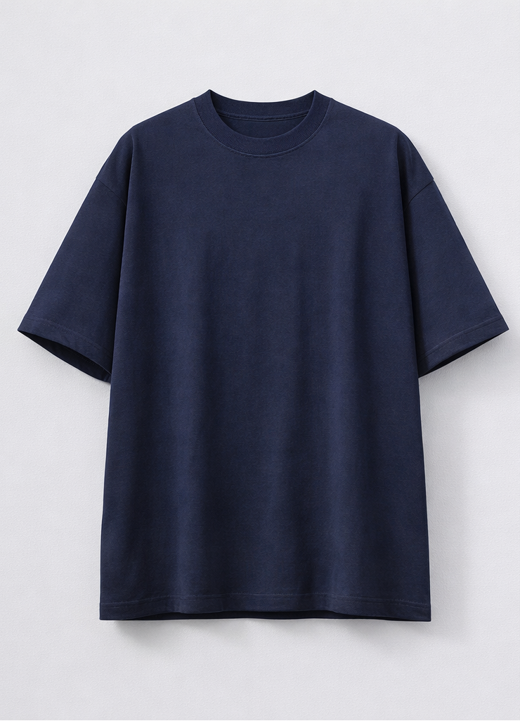 CAMISETA OVERSIZE AZUL OSCURO