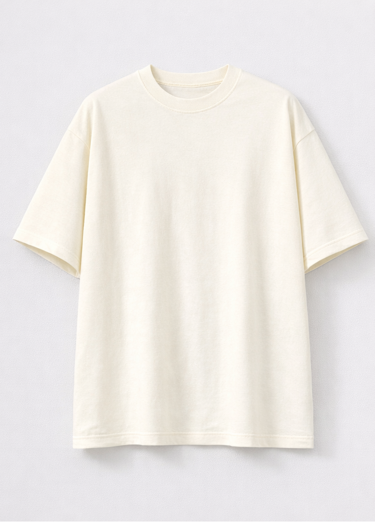 CAMISETA OVERZISE MARFIL