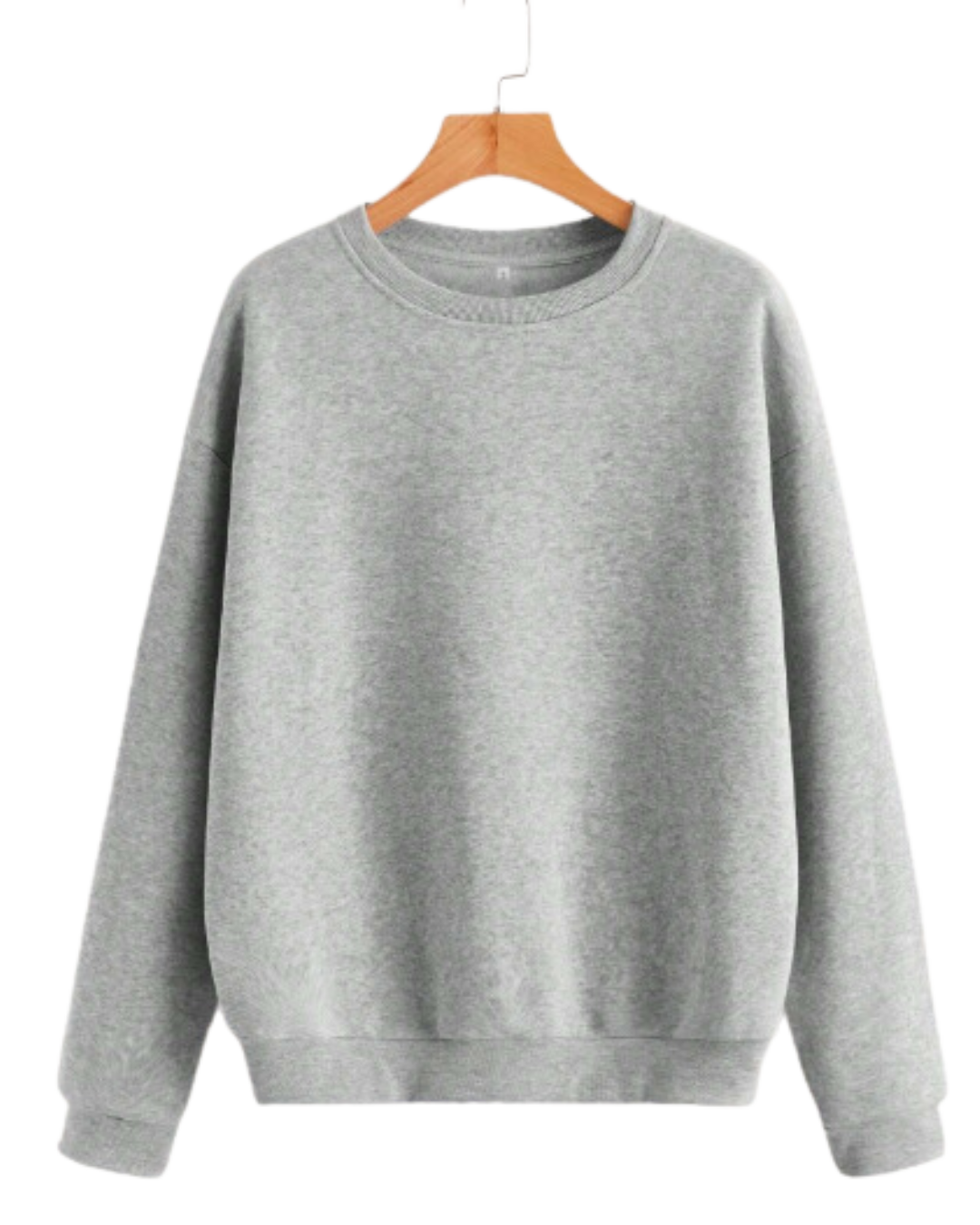 BUZO CUELLO REDONDO STANDAR GRIS JASPE