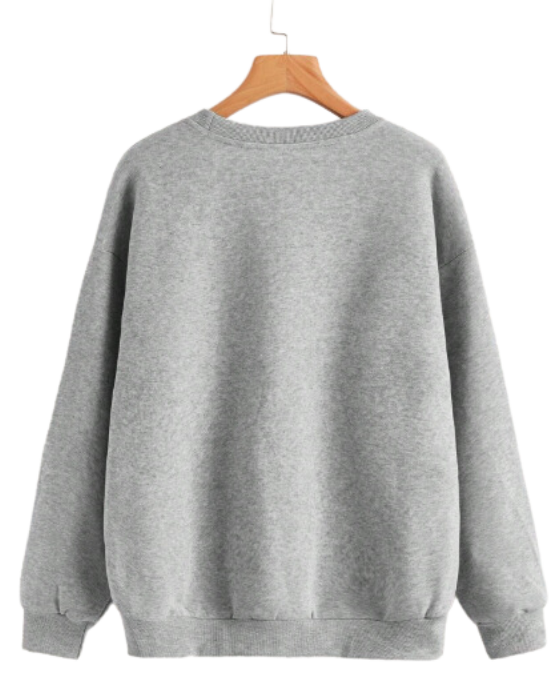 BUZO CUELLO REDONDO STANDAR GRIS JASPE